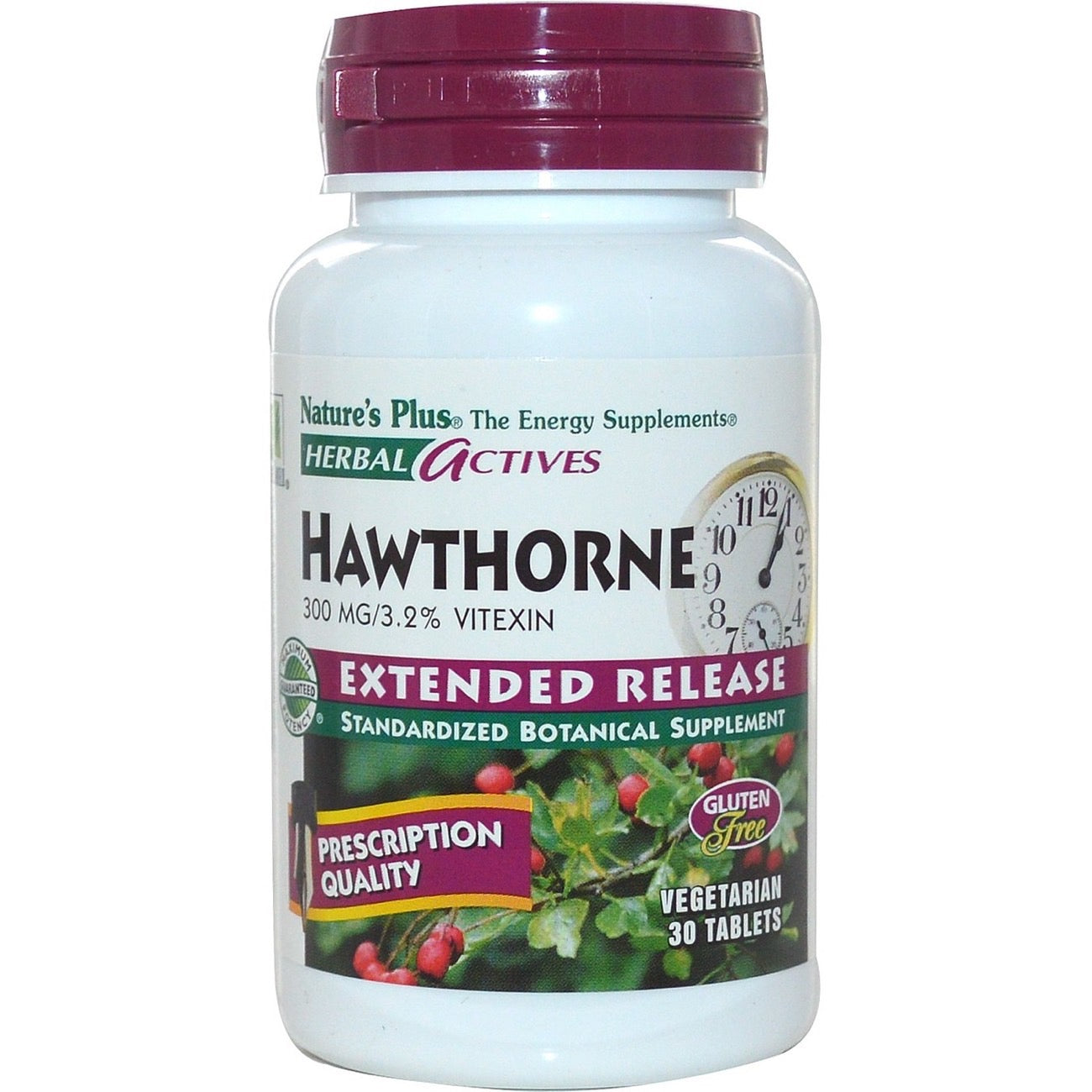 Nature's Plus, Hawthorne Extended Release 300 mg, 30 Tablets UPC 097467073302 | Hilife Vitamins